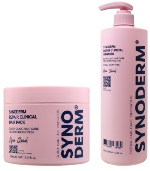 3위 - 더마클라센 시노덤 리페어 클리니컬 헤어팩 300ml+샴푸 1000ml, 1개