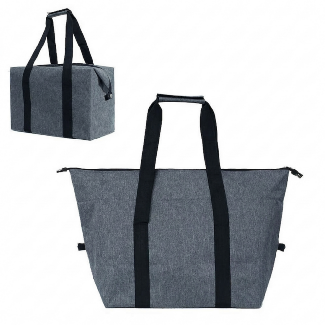 가온루트 프리미엄 접이식 도시락 보냉 가방 보온 보냉백 대형, 10L, 그레이