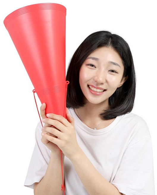 게임용 메가폰 대형 레드 응원도구 확성기 체육대회, 1개