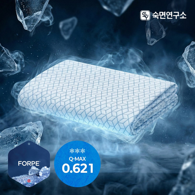 숙면연구소 코오롱 포르페 아이스폴 냉감패드 여름 쿨링 고정밴드 이불 침대패드 (SS/Q/K/LK), 화이트, 쿨매트