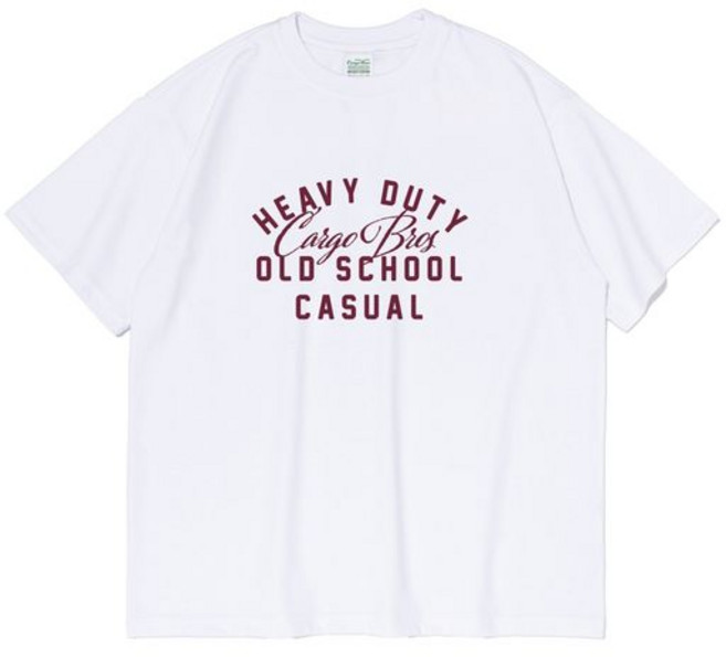 카고브로스 OLD SCHOOL LOGO OVER SHORT SLEEVE T-SHIRT WHITE