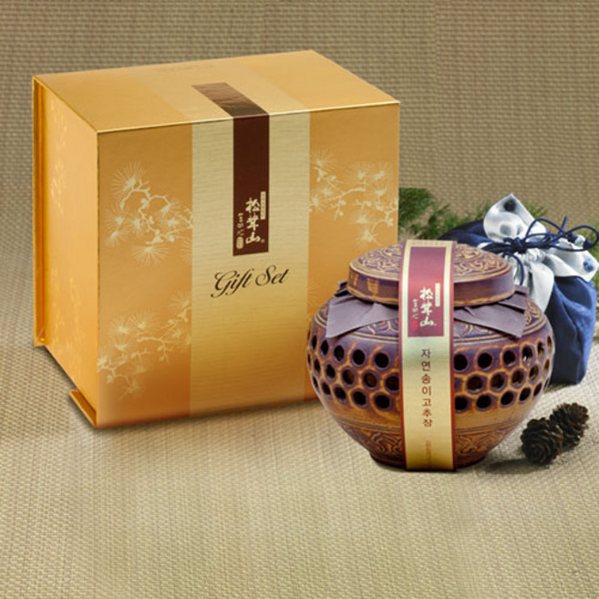 [송림山속] 자연산 송이버섯 고추장 550g도자기, 550g, 1개