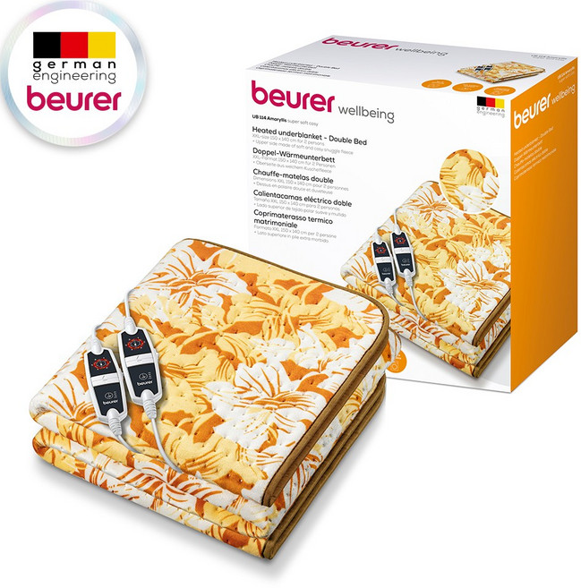 21년 독일 보이로 전기요 1인용 2인용 싱글 더블 전기장판 전기매트 행사 전기담요, 트럼펫 플라워, 보이로 전기요 2인용(140x150cm)