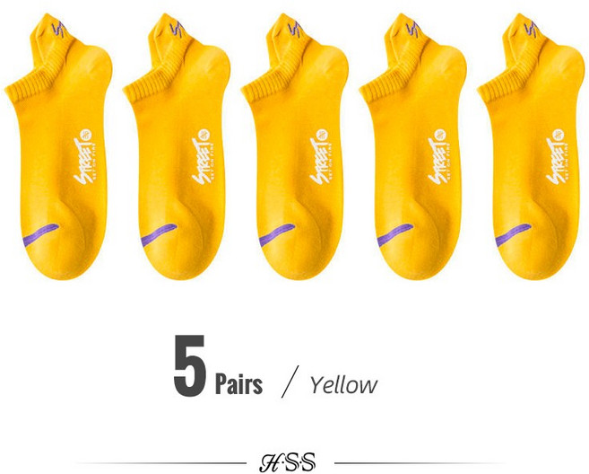 HSS 5 짝/몫 남성 양말 봄 얇은 통기성 발목 보트 양말 남자 여름 짧은 스포츠 탈취제 양말 학생 소년