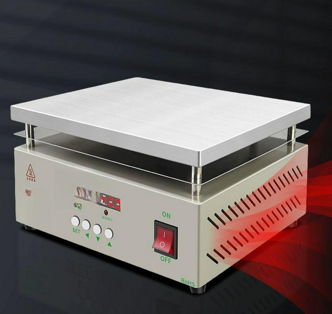 PCB 핫플레이트 가열판 작업대 예열 부품 회로기판 hp 2020 산업용200 200mm, hp e1010 모서리있는기본100 100mm