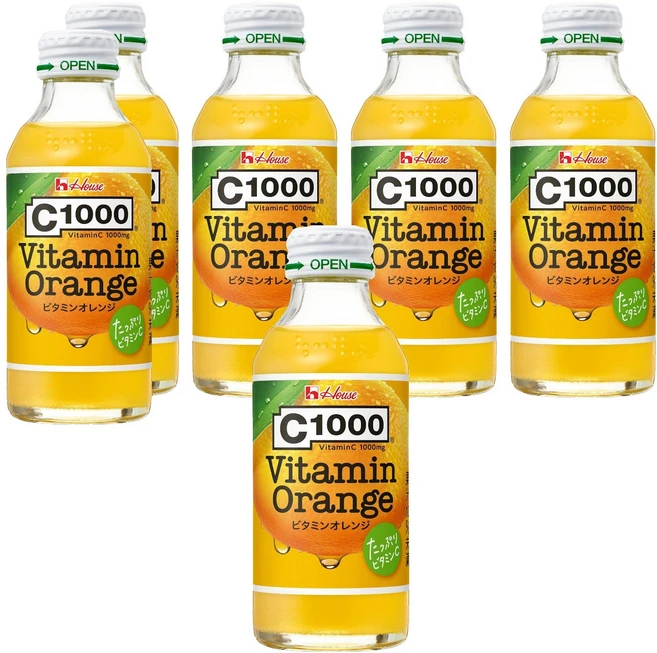 하우스 웰니스푸드 C1000 비타민 음료 오렌지 140ml x 6개 - 쿠팡