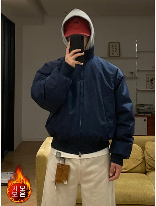 STYLE DR 남성용 항공 점퍼 오버핏 데일리 점퍼 방풍방수 아우터 캐주얼 스탠드칼라 자켓