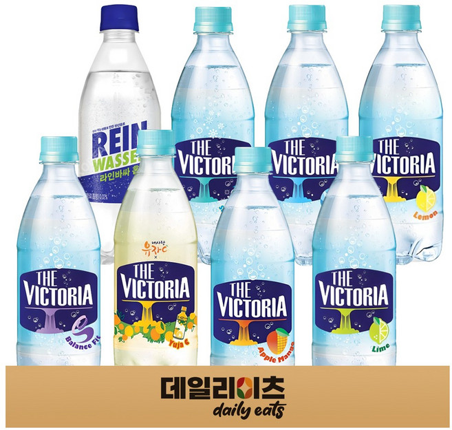 [데일리이츠] 빅토리아 라인바싸 트레비 탄산수 종류별 8페트 B세트 (플래인 레몬 라임 내사랑유자C 애플망고 초록매실 썸머스노우 밸런스핏), 1박스, 500ml