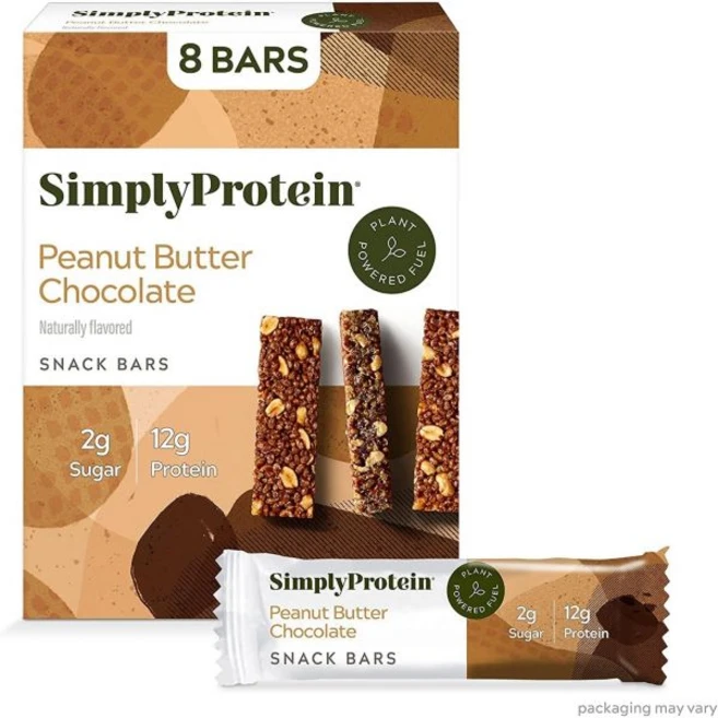 Simply Protein땅콩버터 초콜릿 프로틴바 8개입 x 4팩, 320g, 4개 - 쿠팡