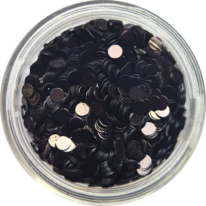 네일쎈 네일아트 원형스팽글글리터 2MM 네일글리터, 1개, K-12 BLACK