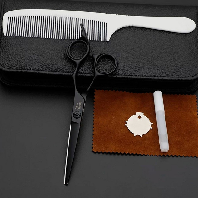 애견 미용가위 전문가용 셀프 흑조 숱 커브숱 숱가위 손질 곡선, 1개, I. 블랙 5.5 일반 가위