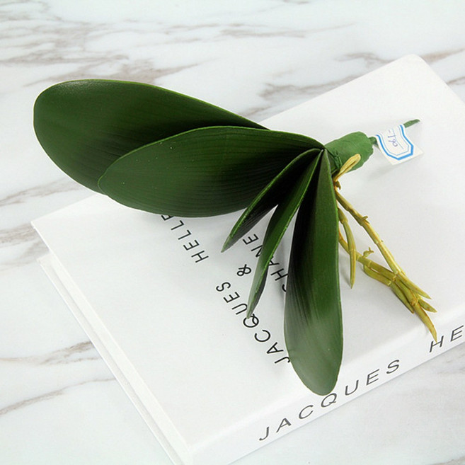 호접란 잎새 조화 원예 인테리어 소품 난초 데코 꽃꽂이, A_대5잎, 1개