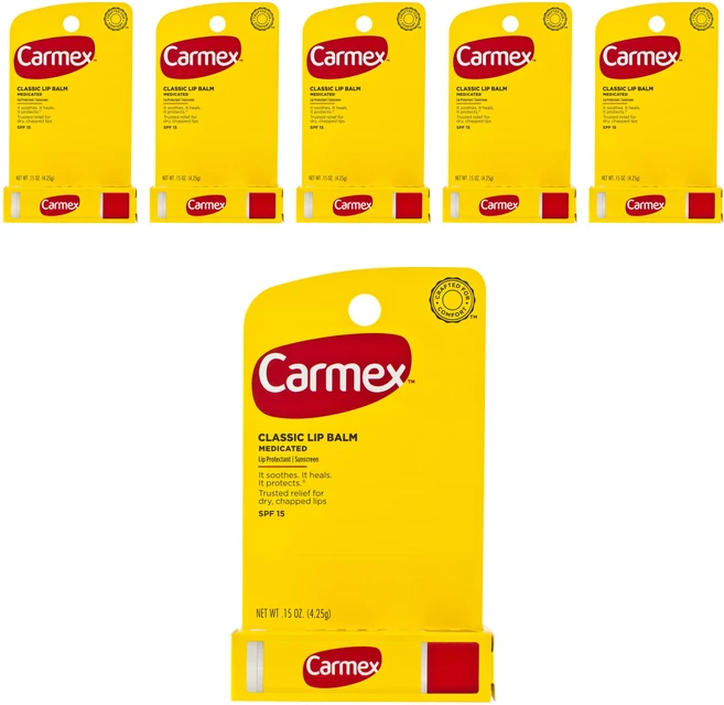 카멕스 클래식 립 밤 메디케이티드, 4.25g, 6개 - 쿠팡