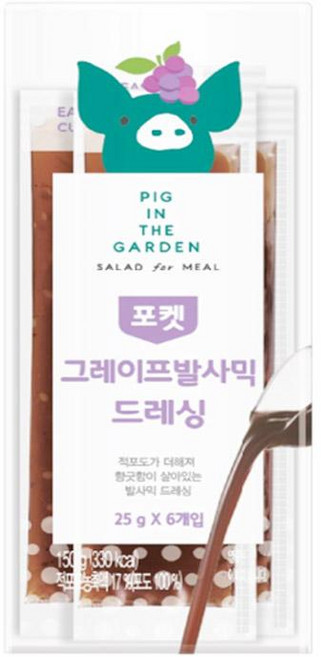 그레이프 기타소스 에스피씨삼립 발사믹 드레싱 25Gx6입, 6입, 25g