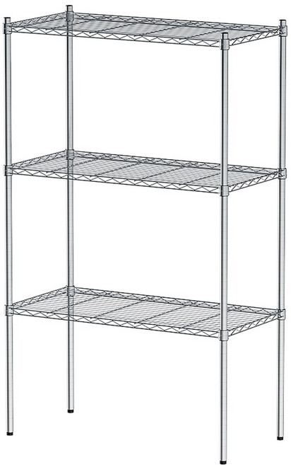 比架王 輕型90x45x150公分三層波浪架, 電鍍, 1個