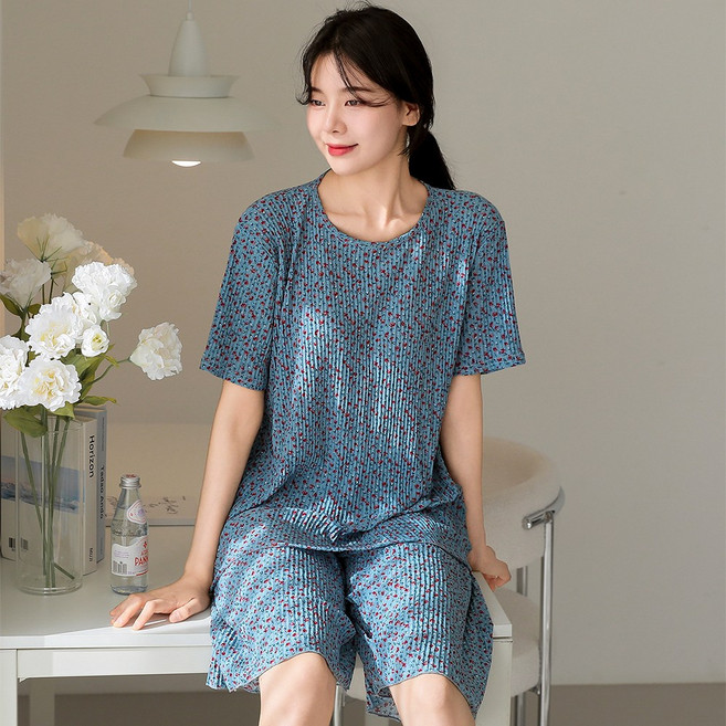 DnK 여성 냉감 플리츠 잠옷세트