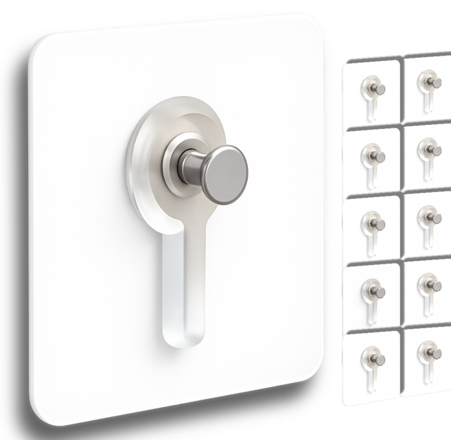 아마폴라 무타공 액자걸이 시계 다용도걸이 후크, 10개, 투명