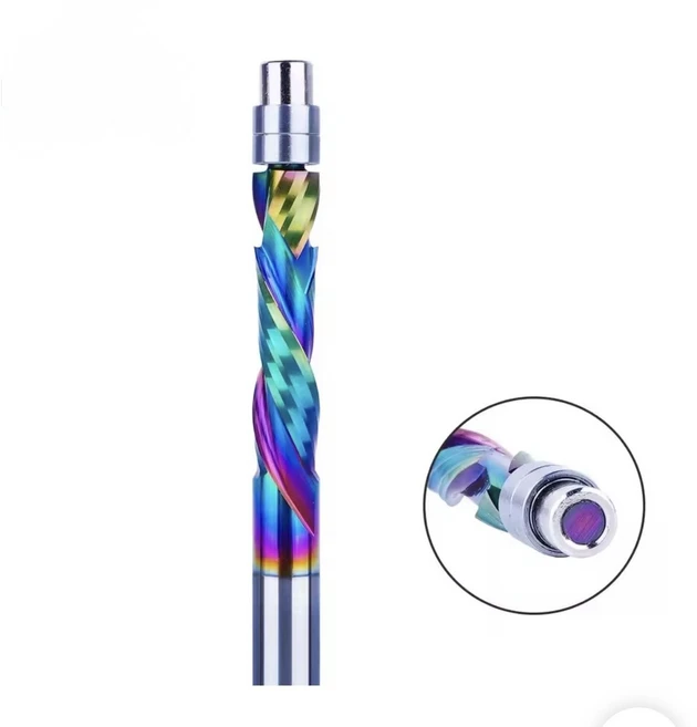 Dreanique 1pc DLC 코팅 베어링 베어링비트 솔리드 카바이드 나선형 목공 트리머복사날 6mm, 1개 - 쿠팡