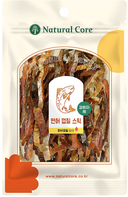 네츄럴코어 천연 연어껍질스틱, 4개, 45g