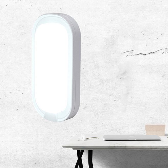 LED 벽등 직부겸용 타원형 20W 주광 화이트 방수 IP65 실내외겸용