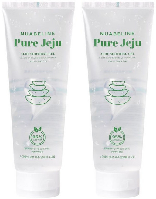 누아벨린 산뜻 진정 알로에 수딩젤 250ml 누아벨린 청정 제주 알로에 수딩젤 /피부진정/산뜻하고 매끄러운 사용감/가볍고 투명한 젤 제형, 2개