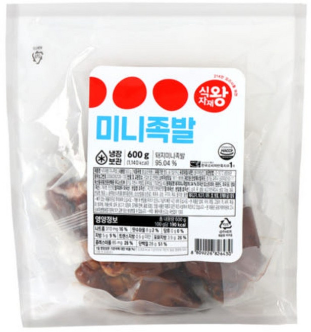 식자재왕 미니족발, 2개, 600g