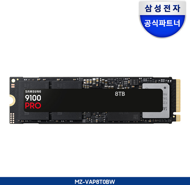 삼성전자 SSD 9100 PRO PCIe 5.0 Gen5 NVMe M.2, 9100 PRO 나사증정, 8TB