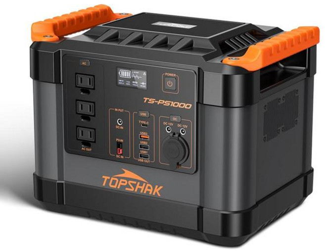 300000mAh 1000W 휴대용 발전소 발전기와 LCD 디스플레이 보조베터리 소스 야외 사냥 캠핑 미국 주식, 1개