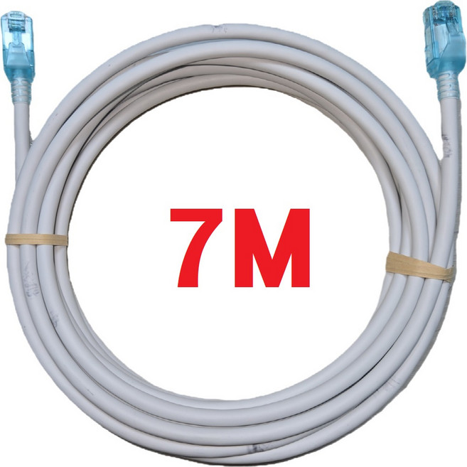 LS전선 CAT.6 UTP 수제작 1Gbps 다이렉트 랜케이블, 7m, 1개, 그레이