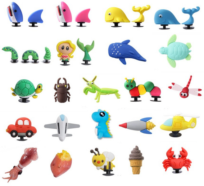 젤리포크 3D 입체 고래 상어 곤충 자동차 악어 파츠 참 신발 악세사리 실내화 꾸미기