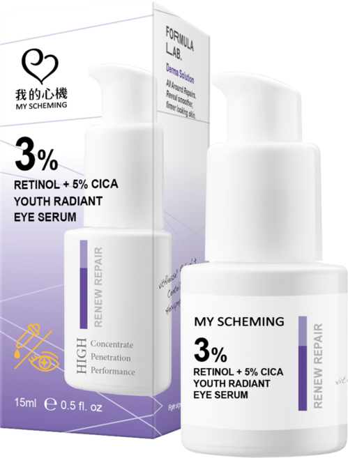 我的心機 3%A醇+5%積雪草青春煥采亮眼精華, 15ml, 1件
