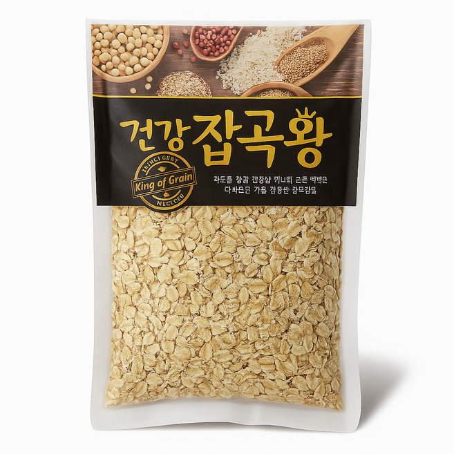 오트밀 퀵오트밀 누른귀리 귀리오트 압착귀리 소포장, 1개, 4kg