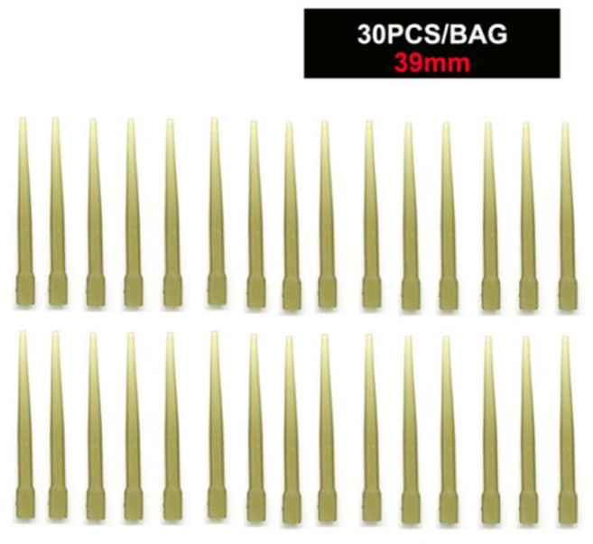 잉어 낚시용 액세서리 엉킴 방지 슬리브 고무 변경 회전 꼬리 고무 리더 라인 헤어 리그 태클, 1개