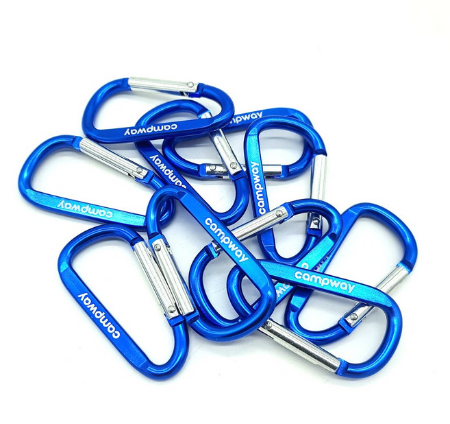 캠프웨이 고강도 D형 카라비너, 블루, 10개