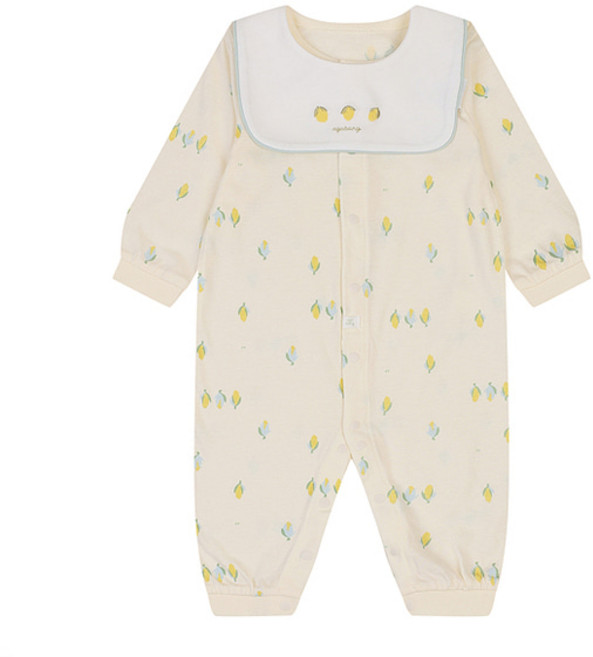 아가방 송파nc점@/울아가 너무 부드러운 소재의 우주복(턱받이)/귀여운 옥수수패턴의 부드러운 텍스쳐 넘 좋아/두껍지 않아 울아가들 활용이 넘 좋아요/백일 돌선물로도 넘 좋아요 굿