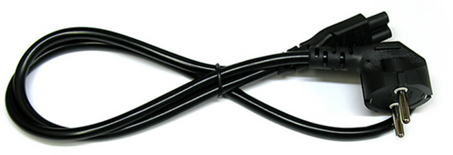 노트야 3구 노트북 클로버 케이블 AC 전원 코드 1m, 3구 케이블, 1개