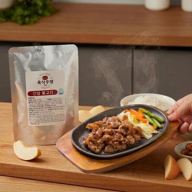 육식주방 국내산 한돈 한식뷔페 맛집 석쇠 불고기맛 간장불고기 400g, 1개