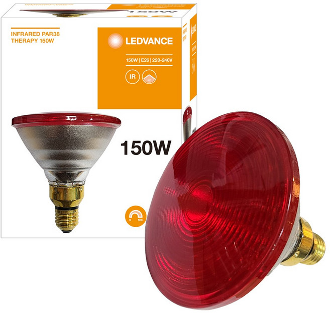 레드밴스 오스람 적외선램프 150W 필립스 호환 의료 치료 찜질 조광기 사용 가능 PAR38, 1개