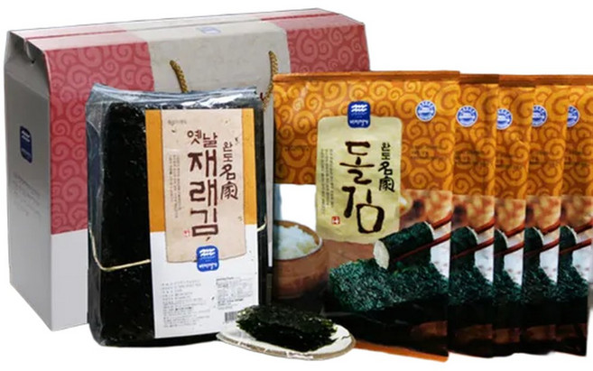 김선물세트 구운김 5봉 지주식김 100장, 1세트