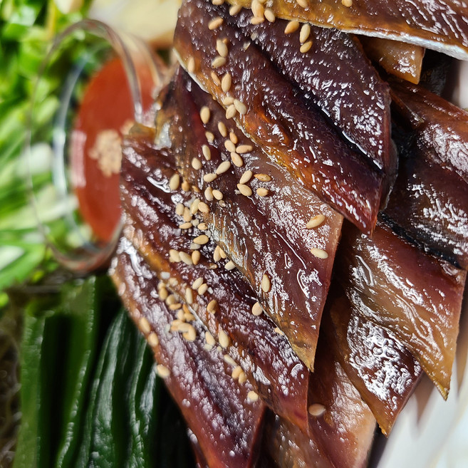 [품절임박] 포항 구룡포 과메기 야채세트, 1세트, 2. 손질 과메기 야채세트 5미(10쪽)