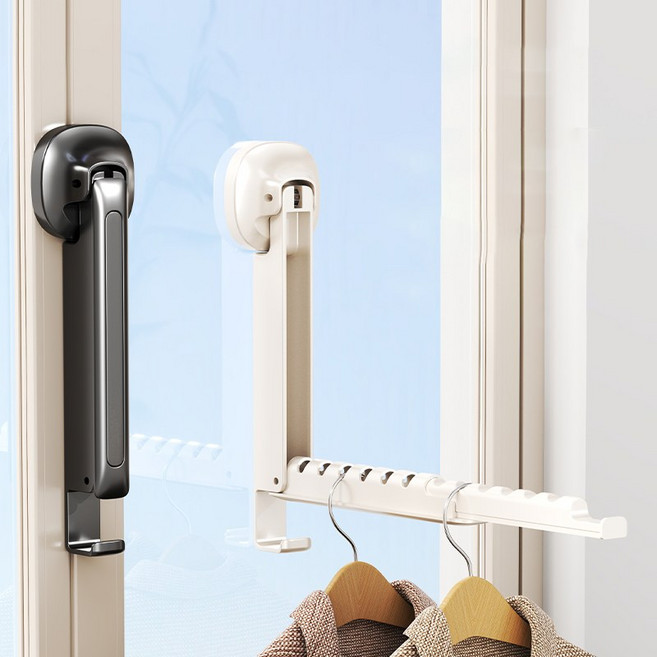 FATTYS 강력 흡착 접이식 빨래건조대, 베이지