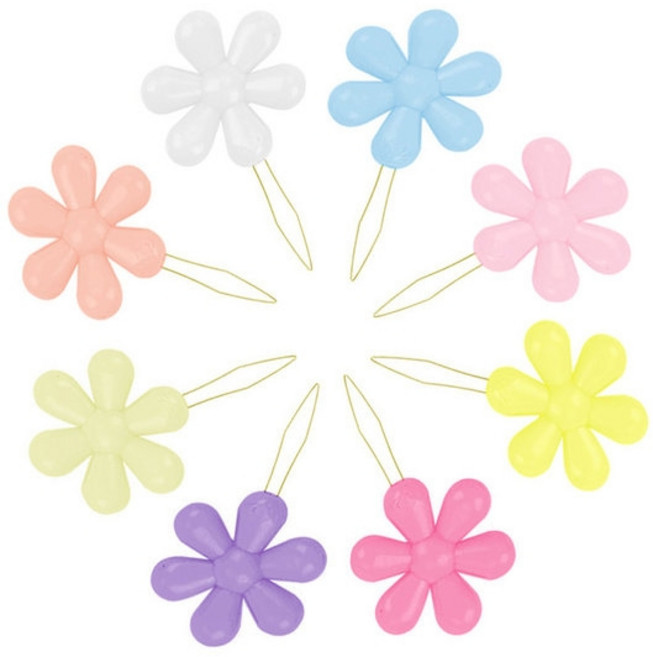 플라워 실꿰기 B형, 10개, 색상혼합