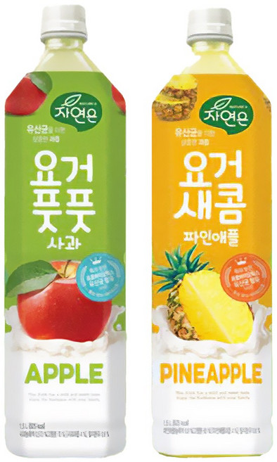 웅진 요거풋풋 사과+요거새콤 파인애플 각 5개씩, 10개, 1.5L