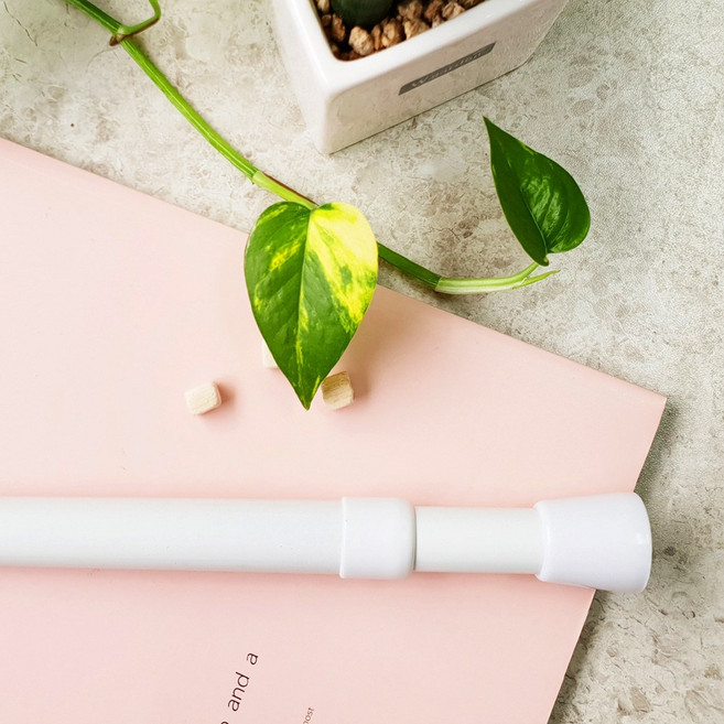 알뜨리 다용도 압축봉 커튼봉 방풍 방한 커튼 가리개 압축 행거봉, 1개, 5호(화이트)