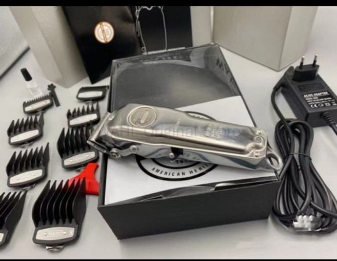 전동손톱깎이 자동손톱깍기 세신드릴 발톱스케일링 Wahl 1919 남성용 전문 헤어 클리퍼 전기 무선 트리머 이발사 커팅 머신, [02] Eu 플러그, [01] Wahl 1919 Silver, 1개