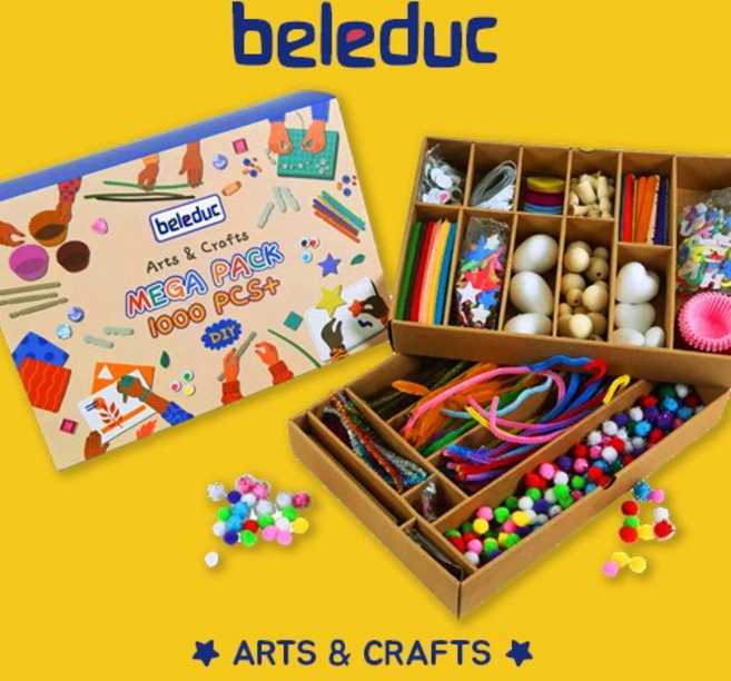 벨러덕 Beleduc Arts and Crafts 아트앤크래프트 메가팩 1000pcs, 1000개, 단일세트