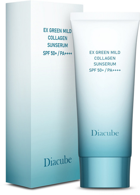 다아이큐브 수분광채 콜라겐 퍼밍 그린마일드 모이스처라이징 선세럼 SPF50+ PA++++(자외선차단 미백 주름개선 3중 기능성 선크림), 1개, 60ml