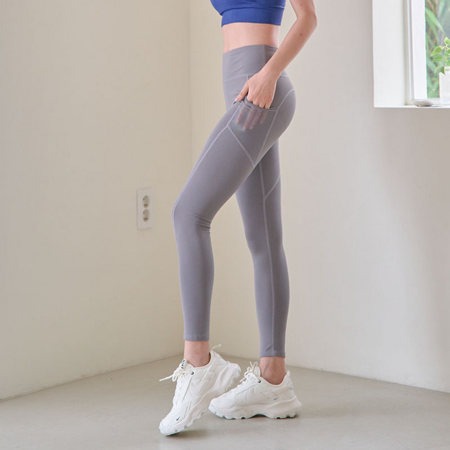 [2개1세트] SABU 여성 하이웨스트 포켓 레깅스 요가복 필라테스복