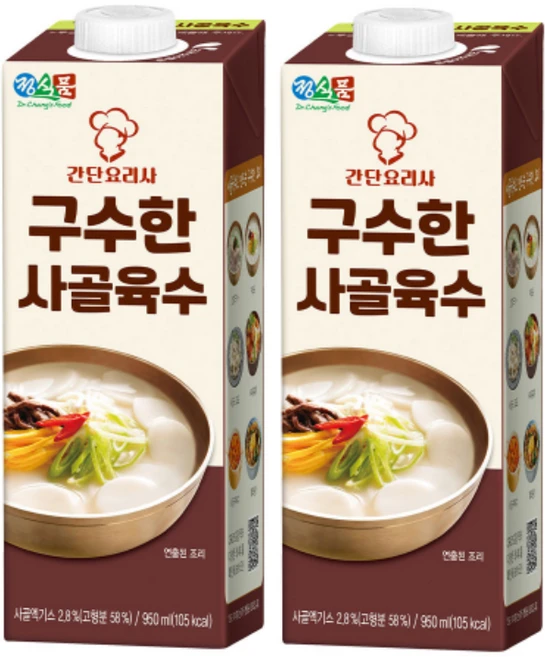 정식품 간단요리사 구수한 사골육수 950mlx6팩, 6개, 950ml - 쿠팡