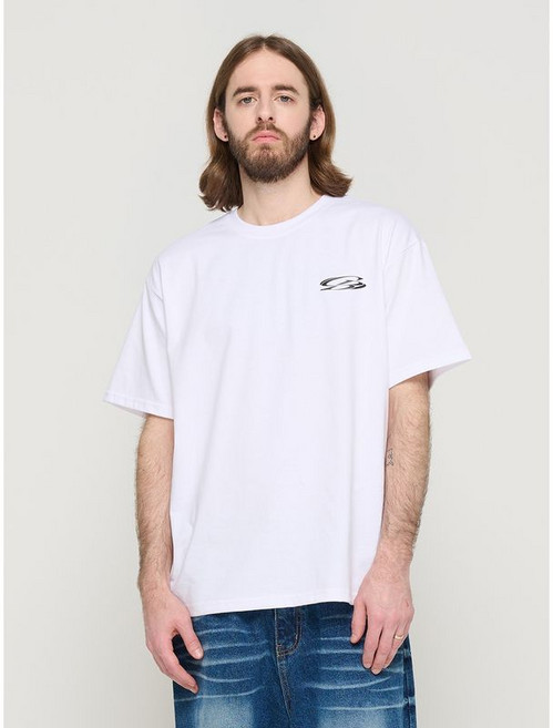 카고브로스 CIRCLE SMALL LOGO OVER SHORT SLEEVE T-SHIRT WHITE